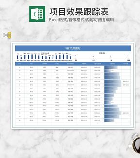 项目效果跟踪明细汇总表Excel模板