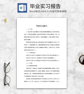 大学学生毕业实习报告word模板