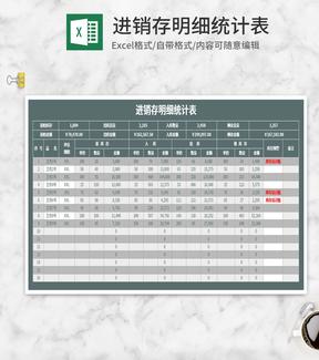 进销存明细统计表Excel模板
