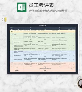 员工考评表Excel模板