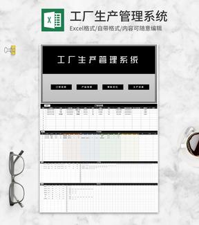 工厂订单生产管理系统Excel模板