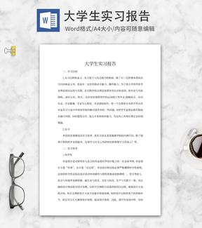 大学生计算机专业实习报告word模板