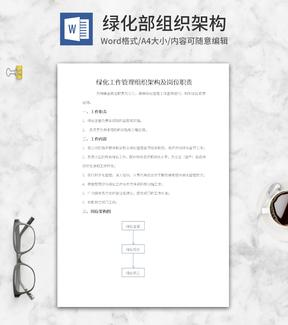 绿化部组织架构word模板
