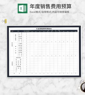 年度公司项目销售费用预算表Excel模板