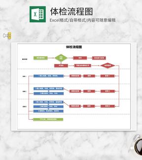 医院体检套餐流程图Excel模板