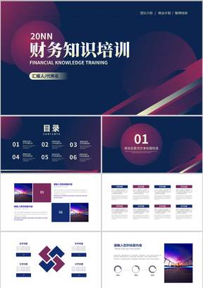 紫色扁平风公司职场财务知识流程规范培训PPT模板