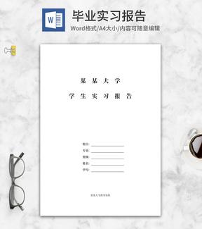 大学学生实习报告word模板
