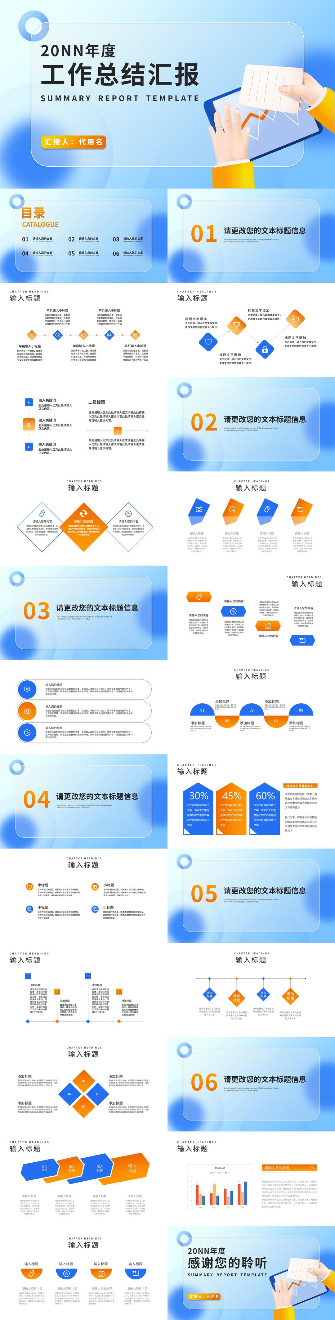 商务职场年度工作总结汇报PPT模板