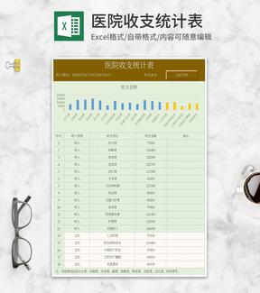 医院收支统计表Excel模板