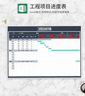 工程项目进度甘特图Excel模板