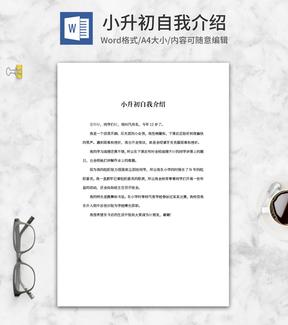 小升初班级自我介绍word模板