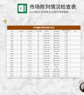 市场陈列情况检查表Excel模板