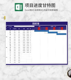 APP进度明细甘特图Excel模板