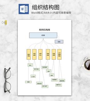 产品公司组织结构图word模板