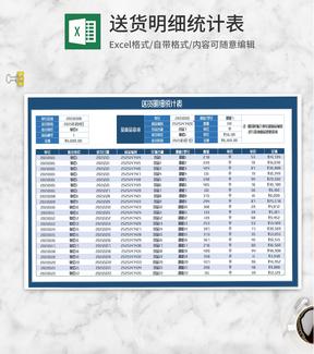 采购送货明细统计表Excel模板