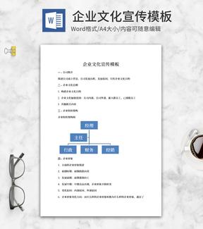 企业文化宣传word模板