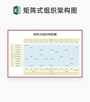 矩阵式组织架构图Excel模板