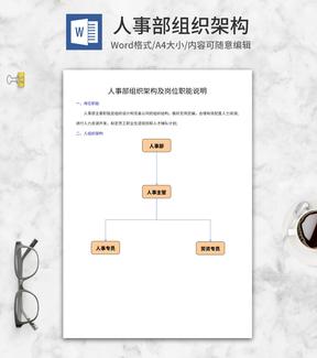 人事部组织架构word模板