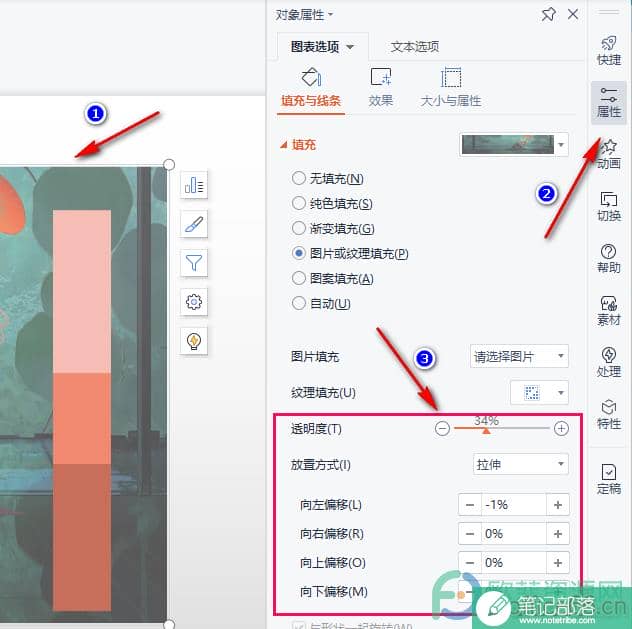 WPS PPT给图表添加图片背景的方法