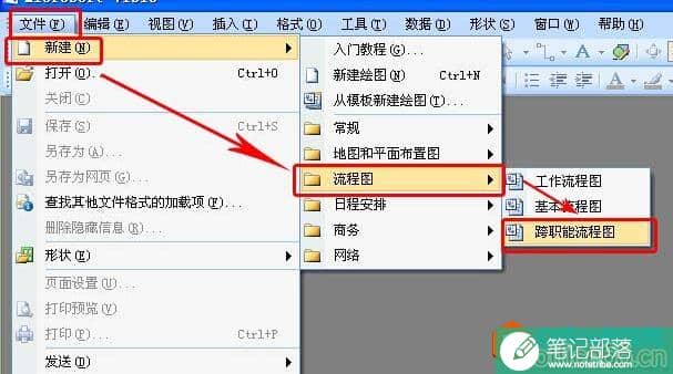 Visio 绘画跨职能部门流程图的详细操作图解教程