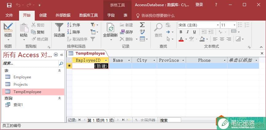Access操作查询实现实例教程