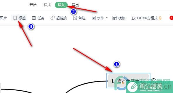 WPS PPT在思维导图中给主题添加标签的方法