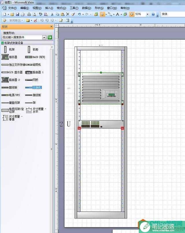 VISIO绘制机柜接线图