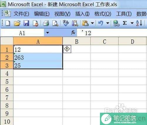excel中如何将文本格式数字转为数字格式
