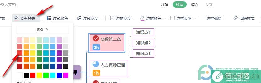 WPS PPT思维导图更改主题背景颜色的方法