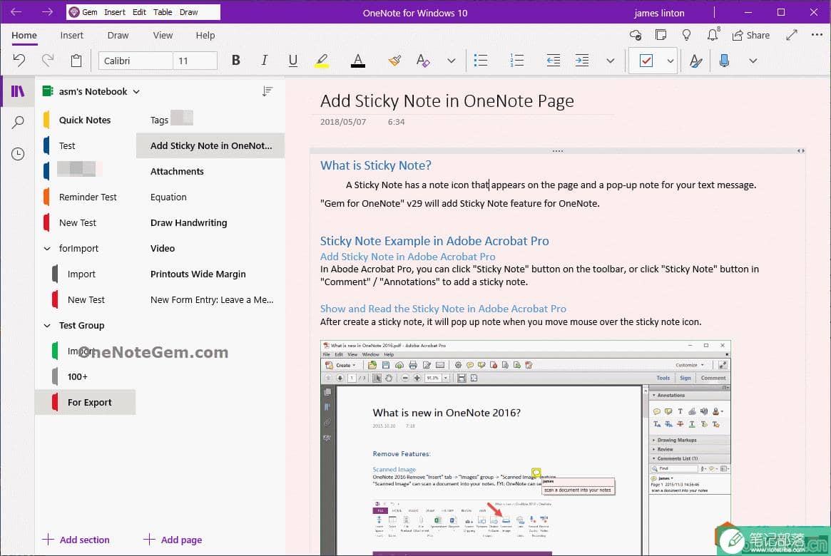 UWP OneNote 笔记本