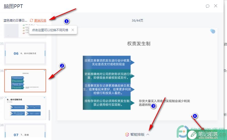 WPS PPT中将思维导图一键变为PPT的方法