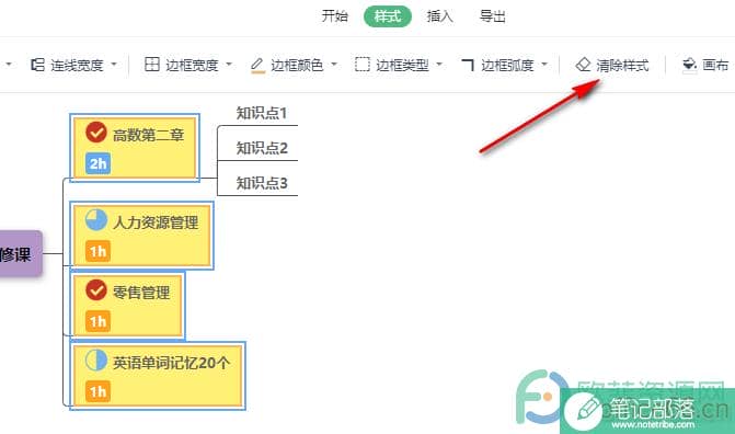 WPS PPT思维导图一键清除主题样式的方法