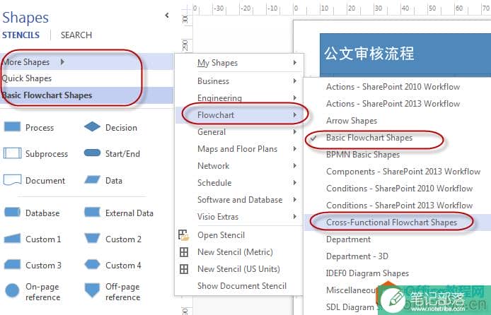 Visio 2013 如何绘制泳道流程图