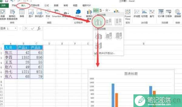 Excel如何制作柱形图