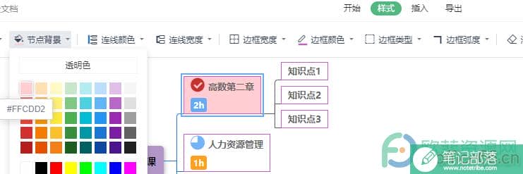 WPS PPT思维导图更改主题背景颜色的方法