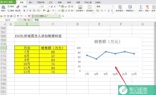 EXCEL折线图怎么添加数据标签(图文)