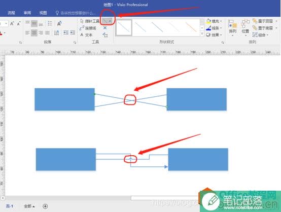 Visio绘图工具 连接线命令使用方法