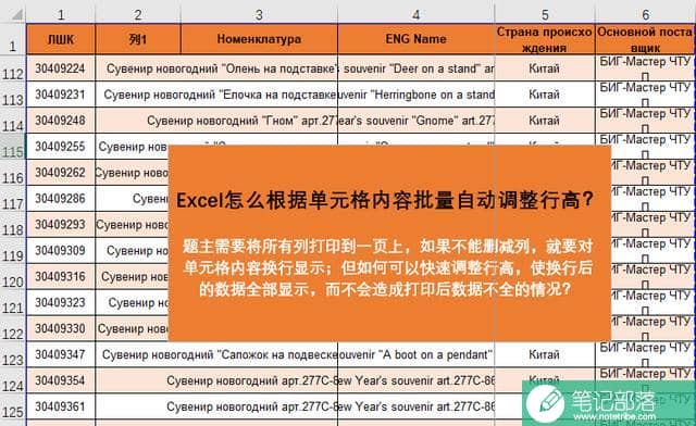 Excel批量自动调整行高的方法步骤