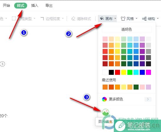 WPS PPT思维导图给画布添加图片背景的方法