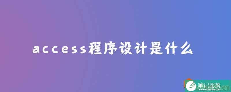 access程序设计是什么？