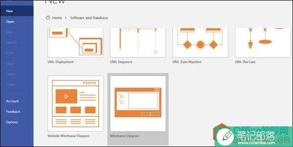 使用线框的Microsoft Visio原型设计软件