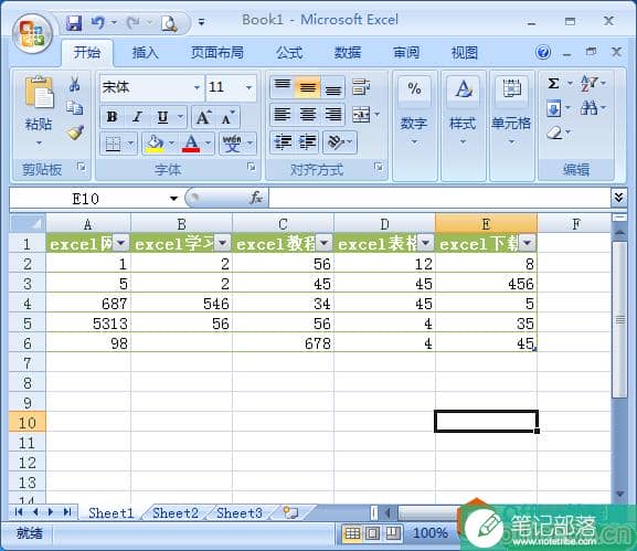 excel表格样式的效果