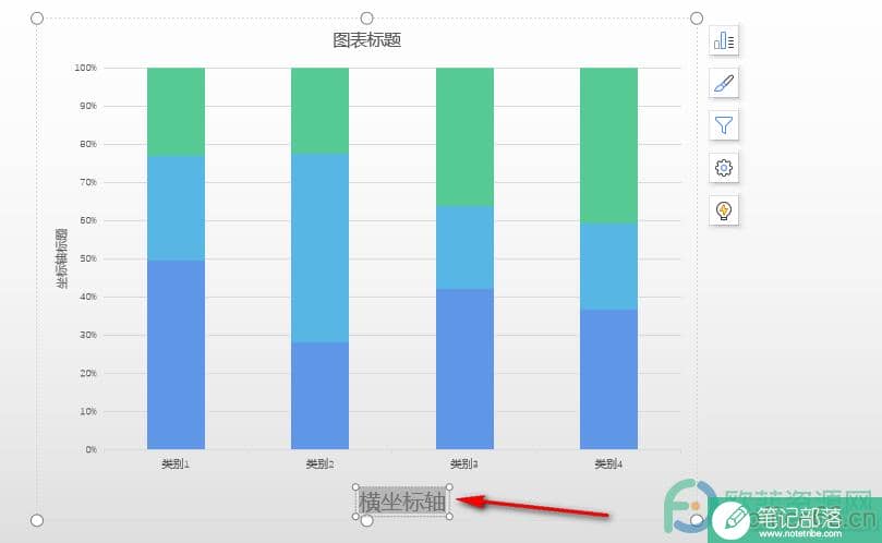 WPS PPT在图表中添加轴标题的方法