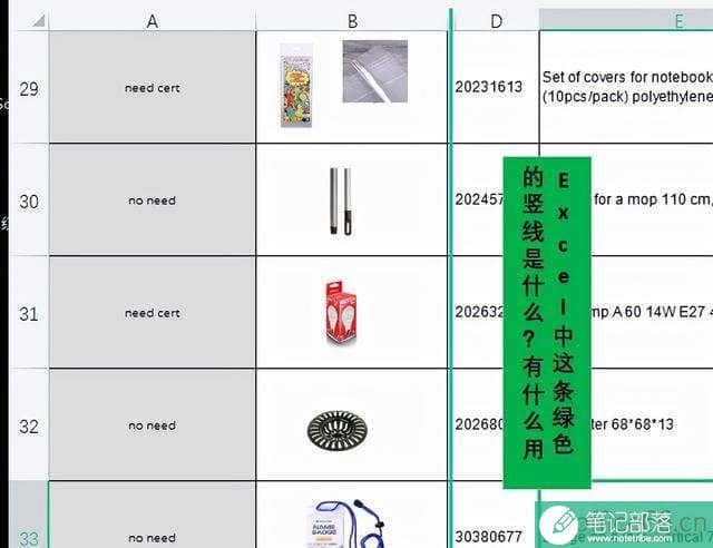 Excel表格中一直有一条绿色的竖线是怎么回事？