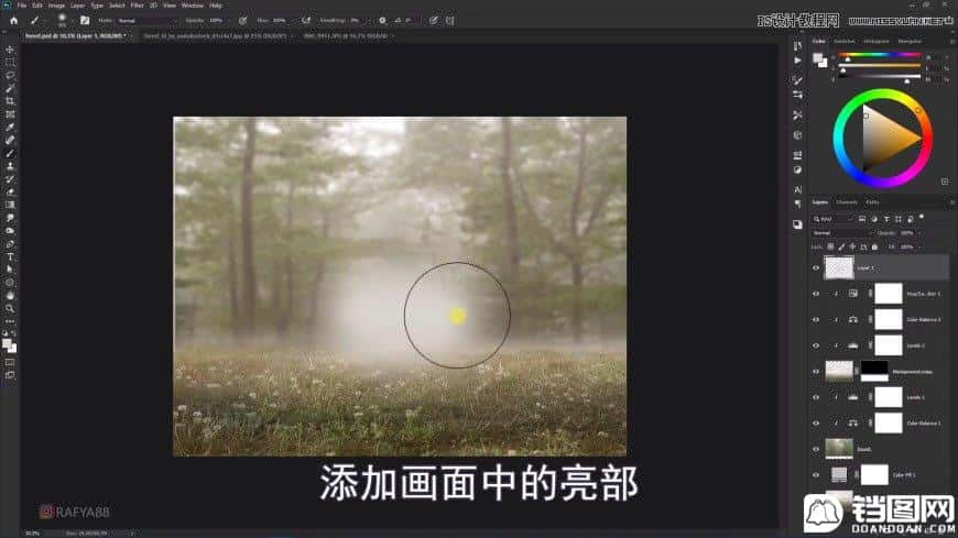 Photoshop创意合成森林中的新娘和鸟笼