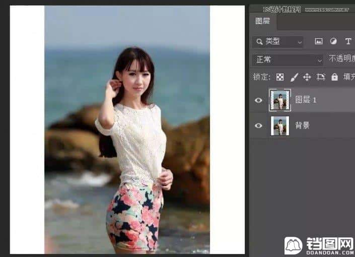 Photoshop巧用内容识别工具给人物进行缩放