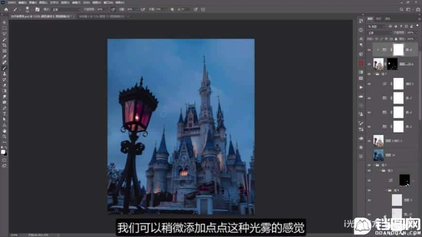 Photoshop快速把白天的照片变成黑夜效果