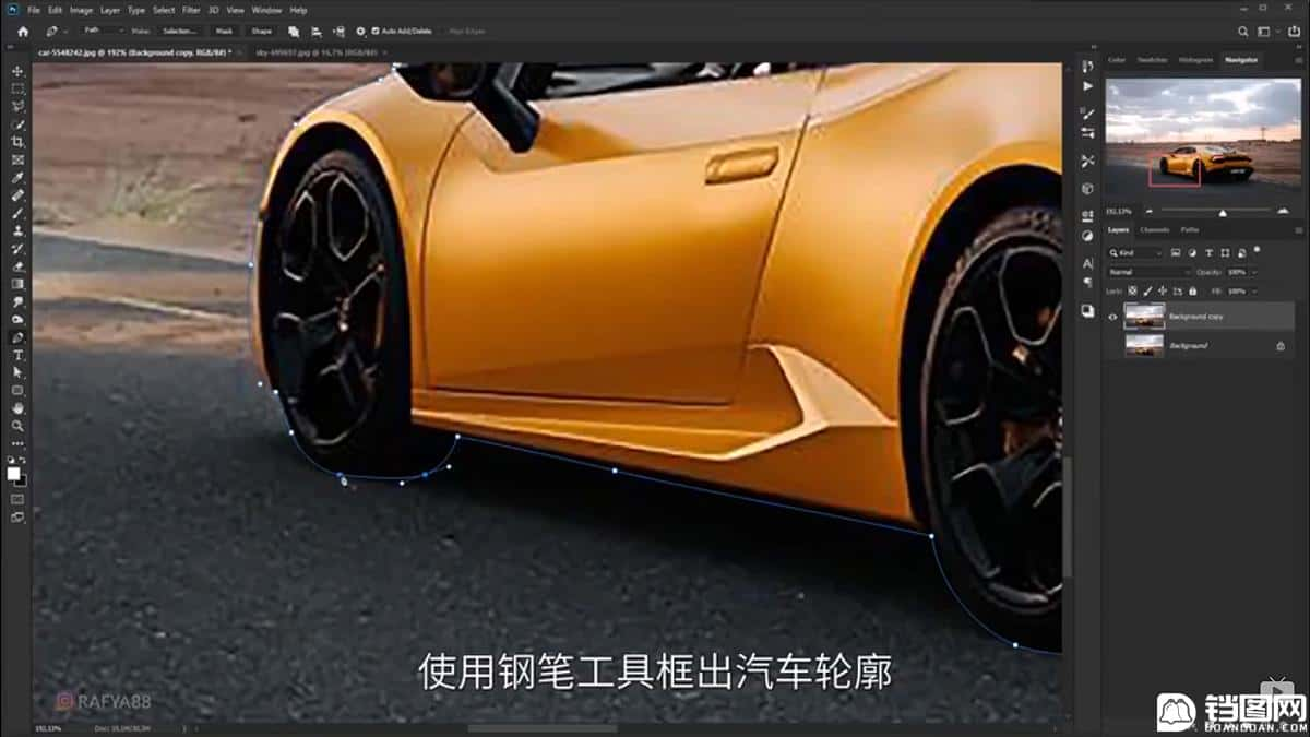 Photoshop合成闪电下的超级跑车