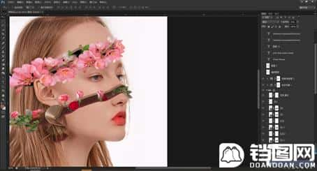 Photoshop创意合成从人物头像中长出的花朵