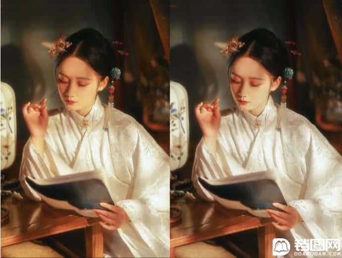 淡雅效果：用PS调出偏黄色人像甜美效果